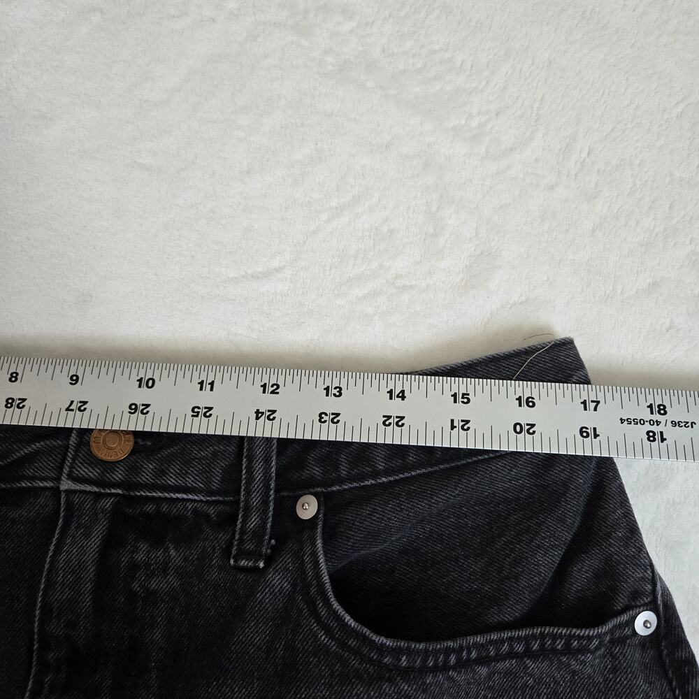 Madewell Baggy Jean Shorts Black Womens Cuffed Size 31 0691 - Picture 7 of 10